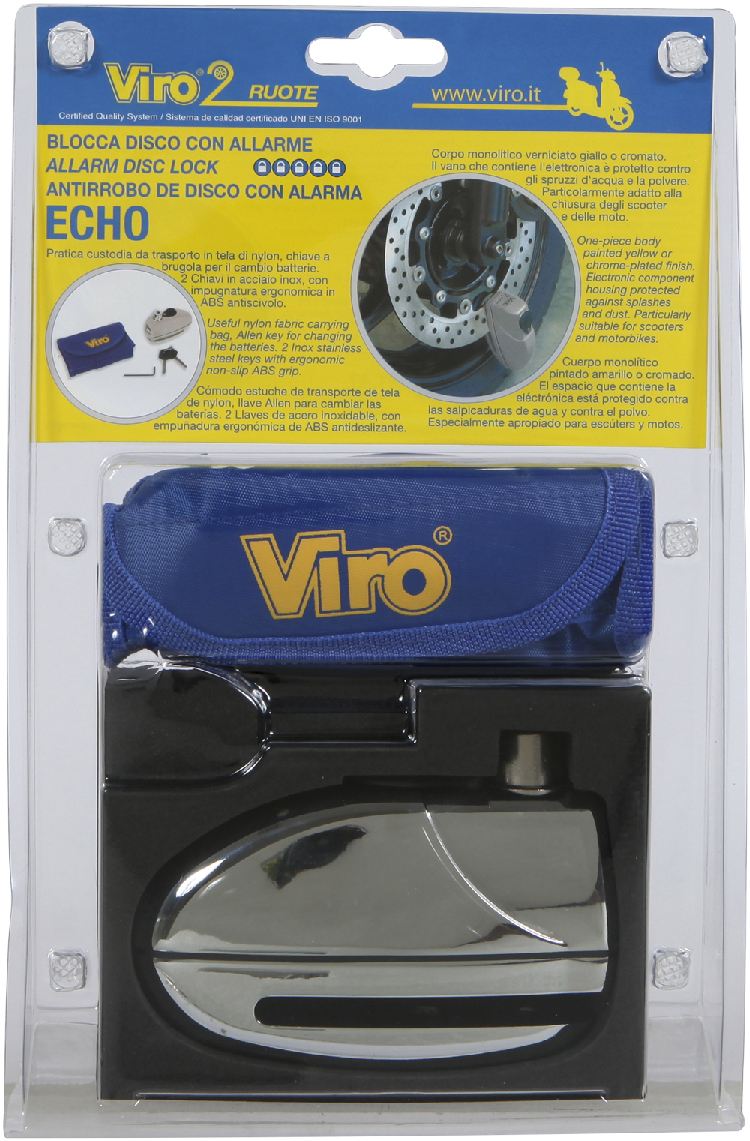 Antirrobo Disco Moto con Alarma - VIRO ECHO